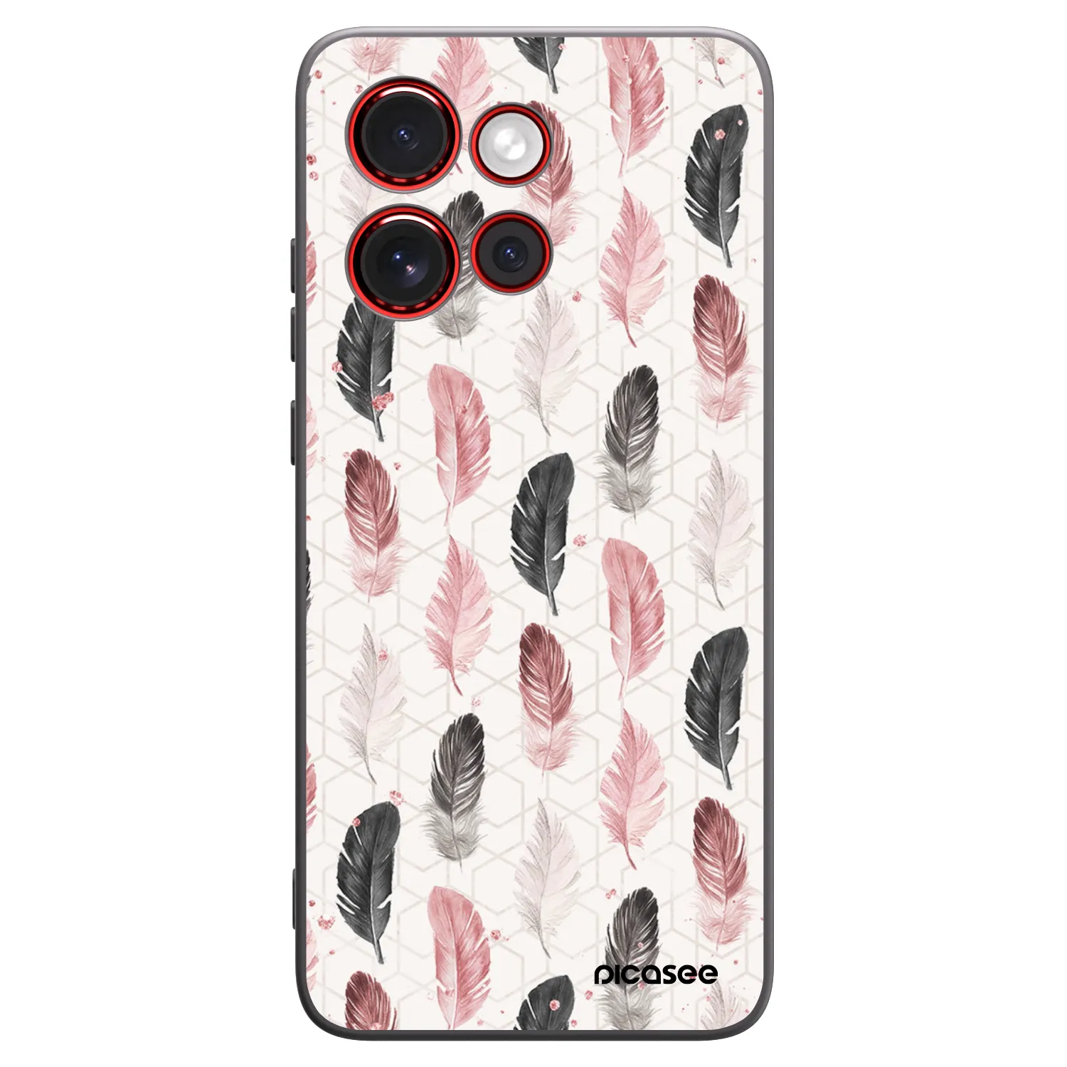Picasee Motorola Edge 60 Neo 5G Hülle - Schwarzes Silikon - Feder 2