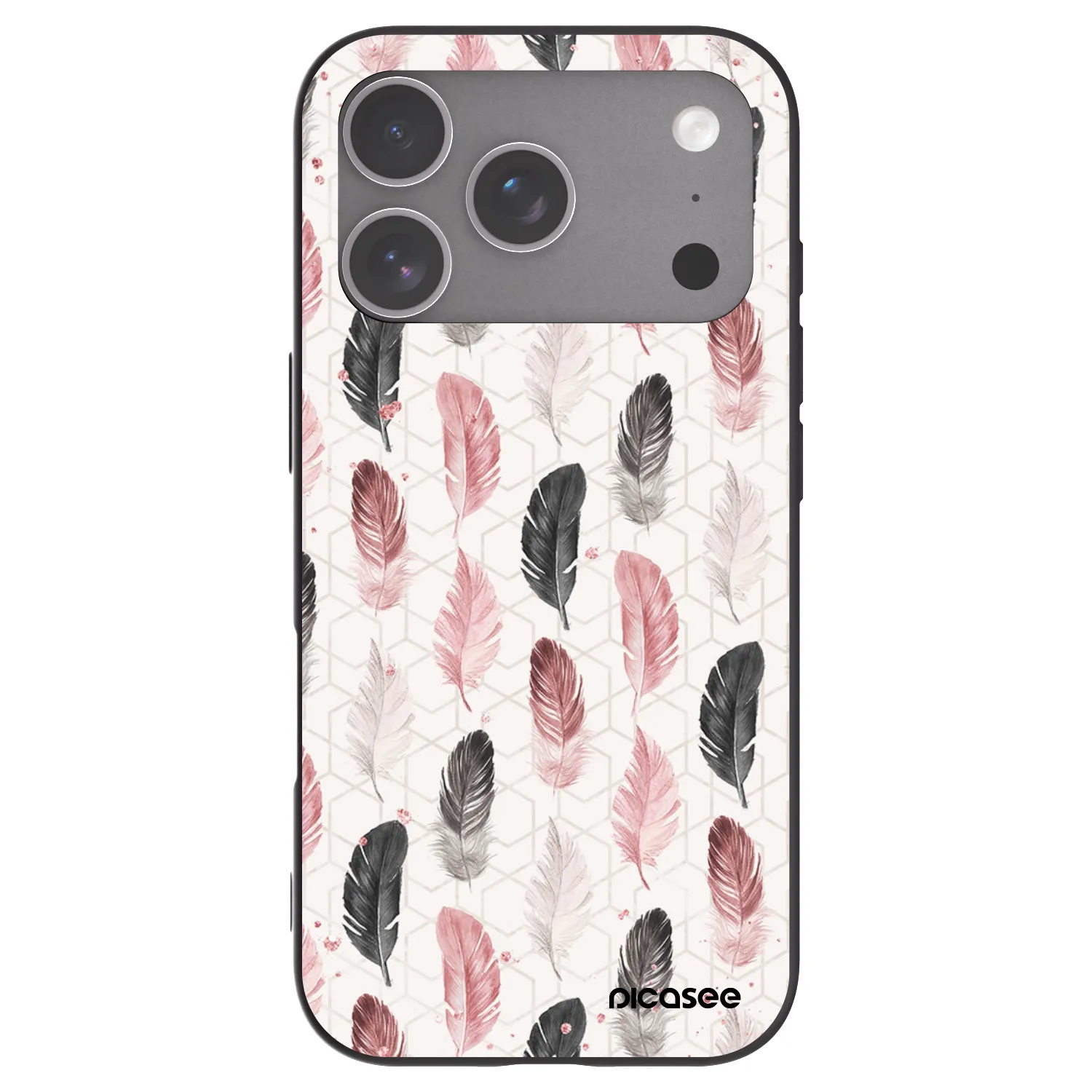 Picasee Apple iPhone 18 Pro Hülle - Schwarzes Silikon - Feder 2
