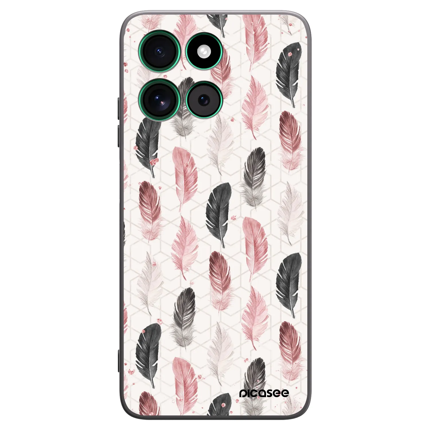 Picasee Motorola Moto G57 Power Hülle - Schwarzes Silikon - Feder 2