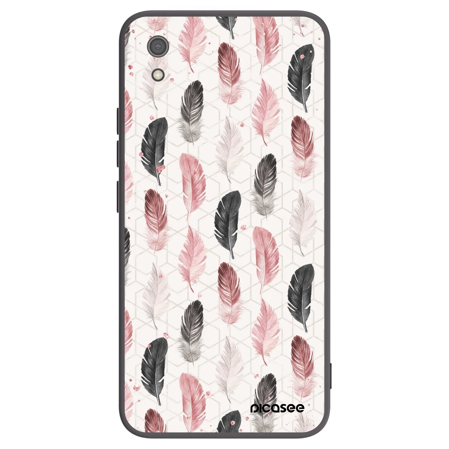 Picasee Xiaomi Redmi 7A Hülle - Schwarzes Silikon - Feder 2