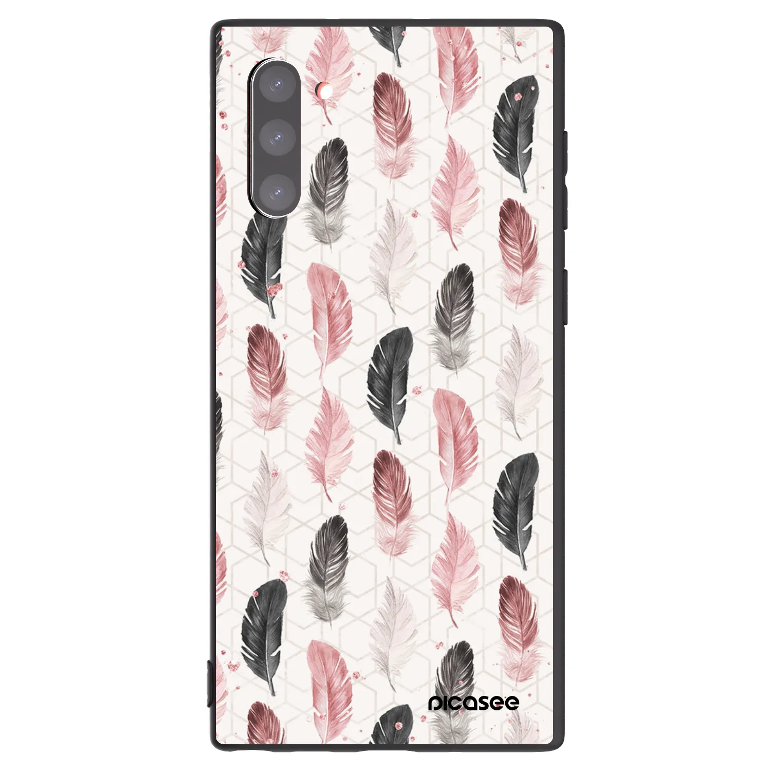Picasee Samsung Galaxy Note 10 N970F Hülle - Schwarzes Silikon - Feder 2