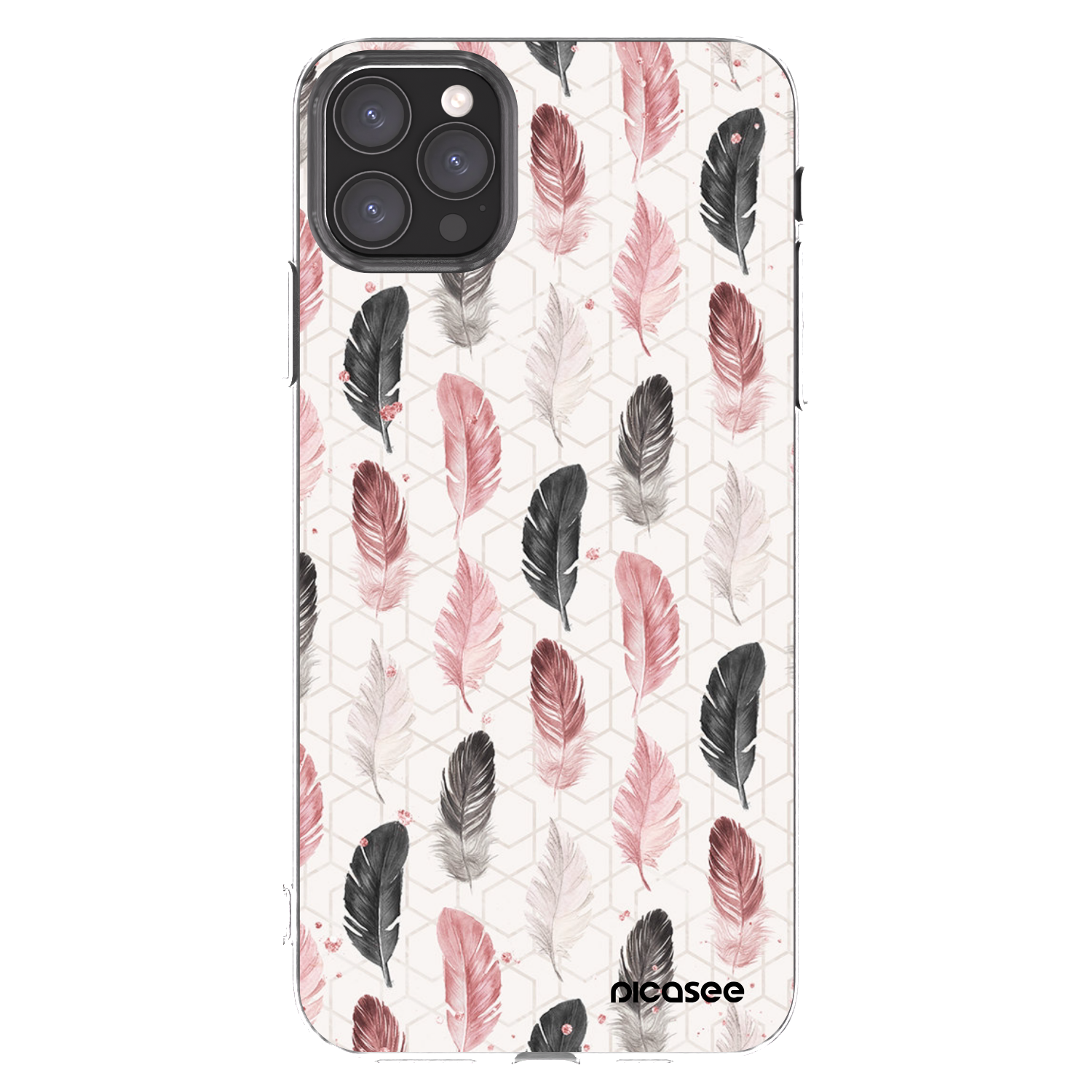 Picasee Apple iPhone 11 Pro Max Hülle - Transparentes Silikon - Feder 2