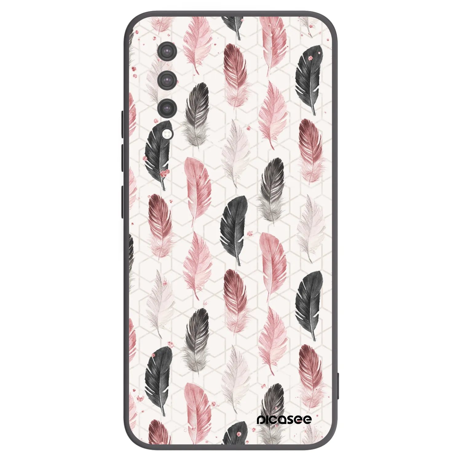 Picasee Xiaomi Mi 9 Lite Hülle - Schwarzes Silikon - Feder 2