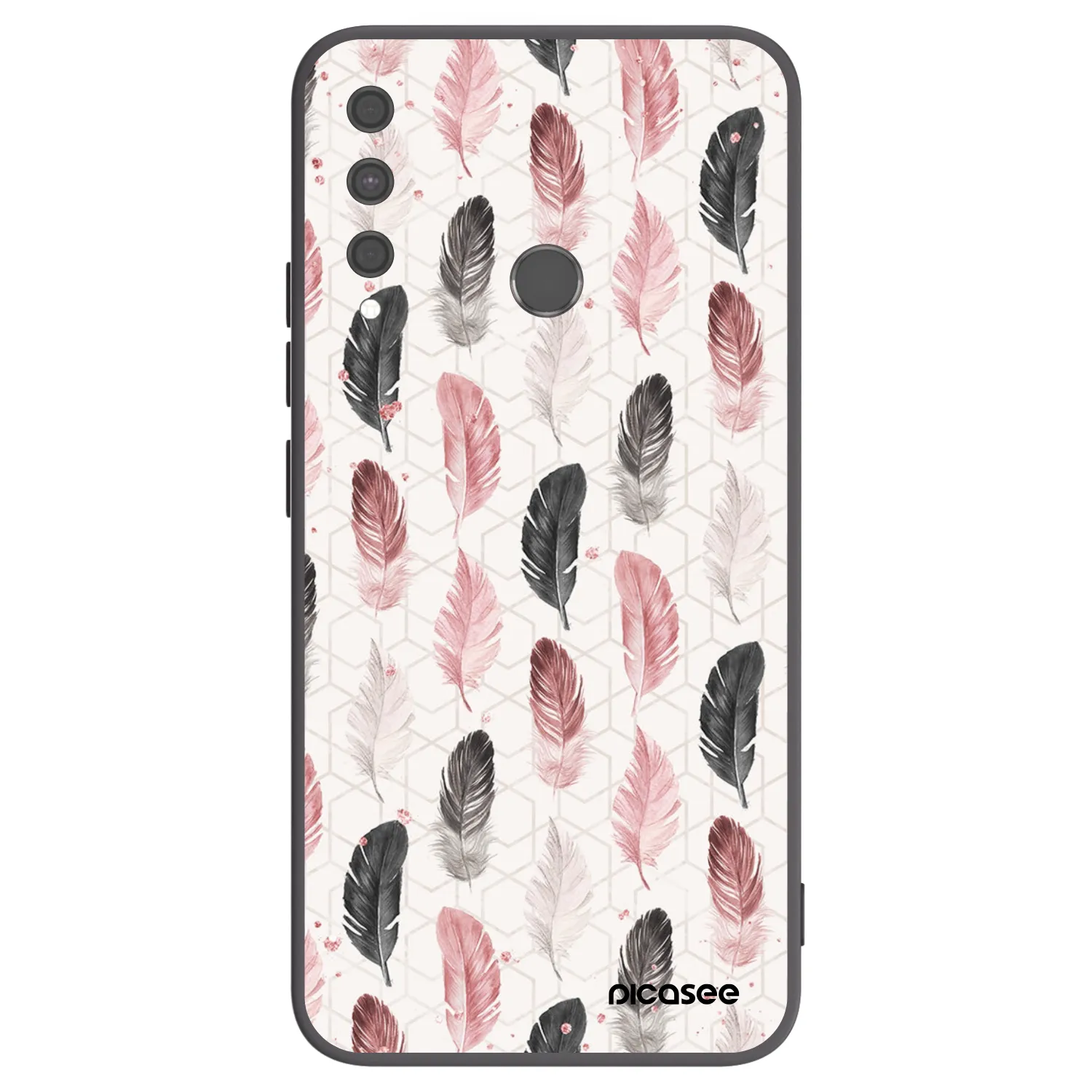Picasee Huawei P40 Lite E Hülle - Schwarzes Silikon - Feder 2