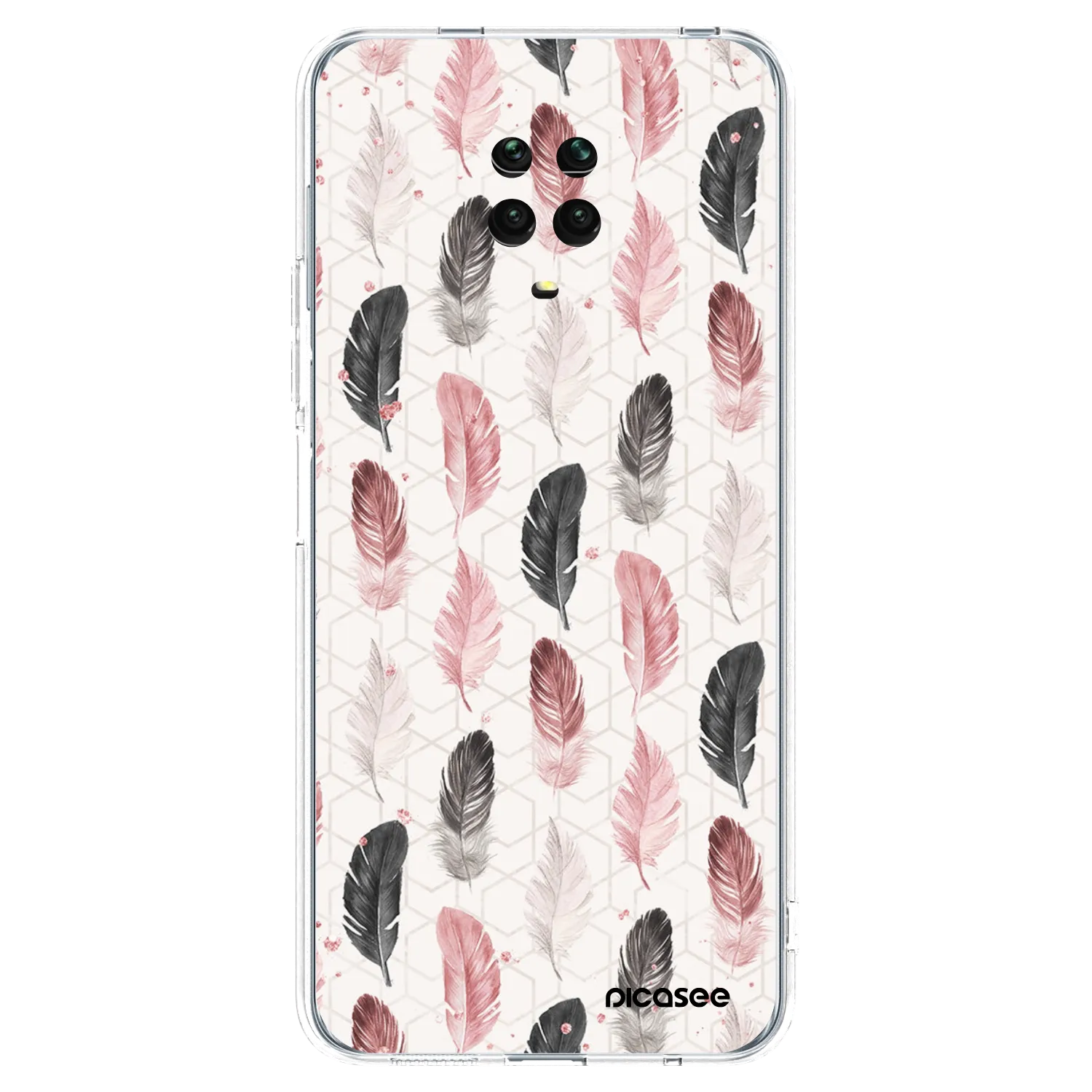 Picasee Xiaomi Redmi Note 9S Hülle - Transparentes Silikon - Feder 2