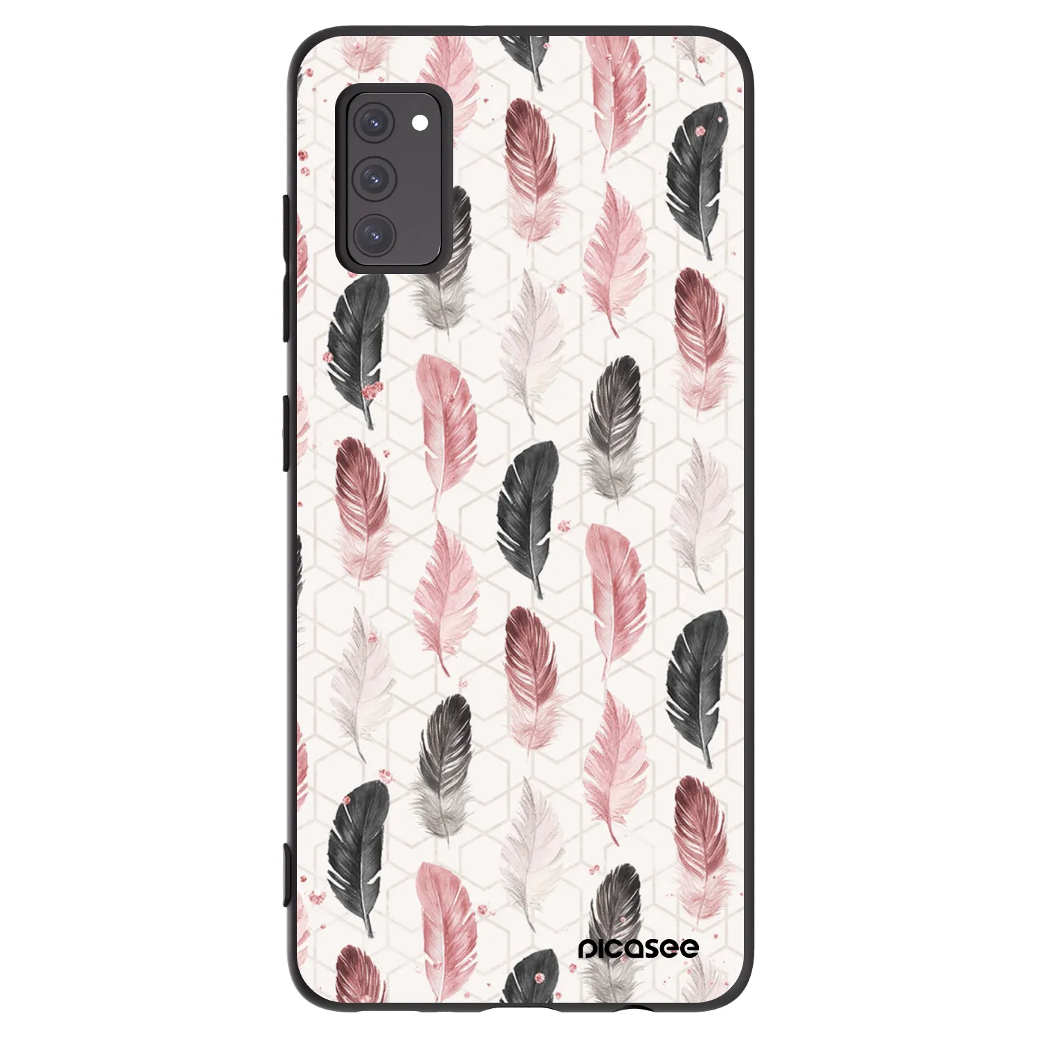 Picasee Samsung Galaxy A41 A415F Hülle - Schwarzes Silikon - Feder 2