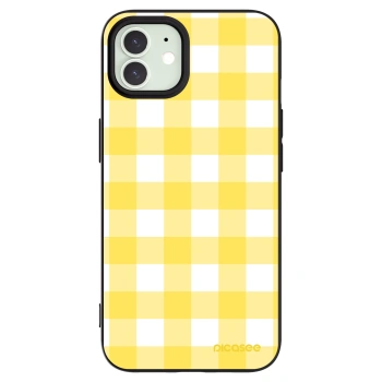 Picasee Apple iPhone 12 Hülle - Schwarzes Silikon - Gride lemon