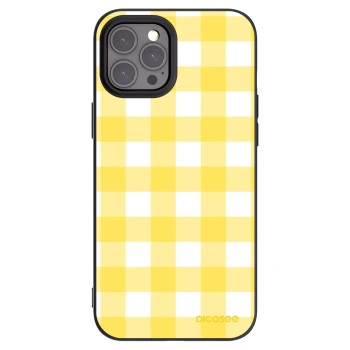 Picasee Apple iPhone 12 Pro Max Hülle - Schwarzes Silikon - Gride lemon