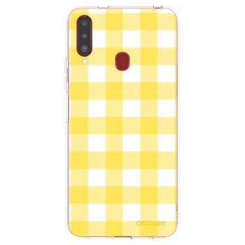 Picasee Samsung Galaxy A20s Hülle - Transparentes Silikon - Gride lemon