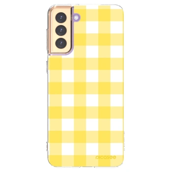 Picasee Samsung Galaxy S21+ 5G G996F Hülle - Transparentes Silikon - Gride lemon