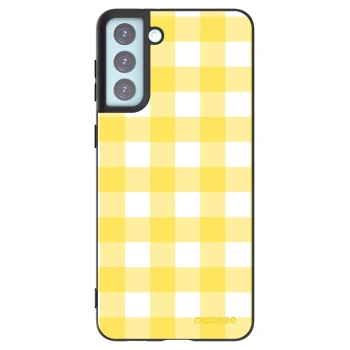 Picasee Samsung Galaxy S21+ 5G G996F Hülle - Schwarzes Silikon - Gride lemon