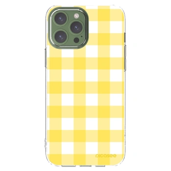 Picasee Apple iPhone 13 Pro Max Hülle - Transparentes Silikon - Gride lemon