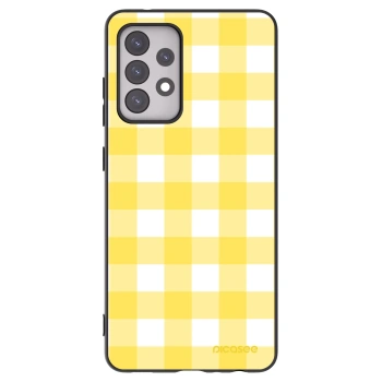 Picasee Samsung Galaxy A52s 5G A528B Hülle - Schwarzes Silikon - Gride lemon