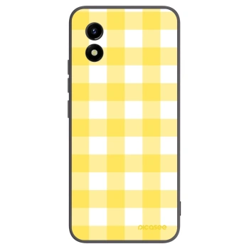 Picasee Vivo Y01 Hülle - Schwarzes Silikon - Gride lemon