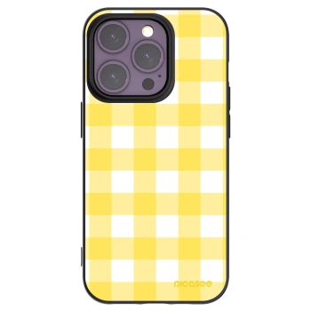 Picasee Apple iPhone 14 Pro Hülle - Schwarzes Silikon - Gride lemon
