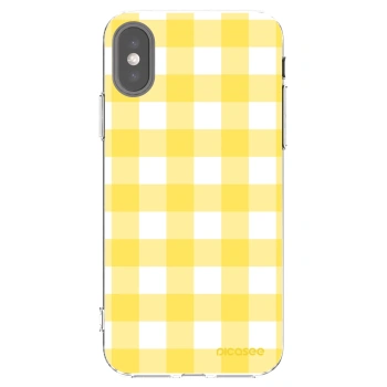 Picasee Apple iPhone X/XS Hülle - Transparentes Silikon - Gride lemon
