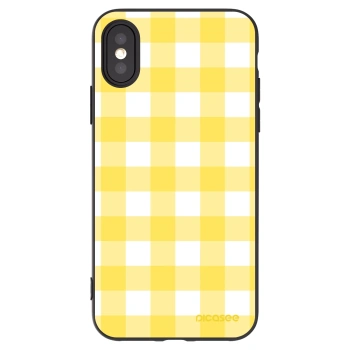 Picasee Apple iPhone X/XS Hülle - Schwarzes Silikon - Gride lemon