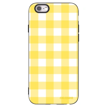 Picasee Apple iPhone 6/6S Hülle - Schwarzes Silikon - Gride lemon