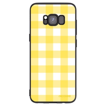 Picasee Samsung Galaxy S8 G950F Hülle - Schwarzes Silikon - Gride lemon