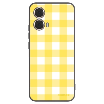 Picasee Motorola Moto G85 Hülle - Schwarzes Silikon - Gride lemon