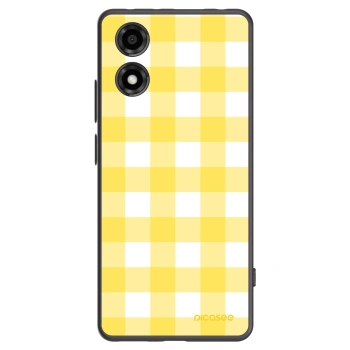 Picasee Motorola Moto E14 Hülle - Schwarzes Silikon - Gride lemon