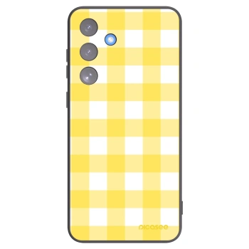 Picasee Samsung Galaxy S25 FE 5G Hülle - Schwarzes Silikon - Gride lemon