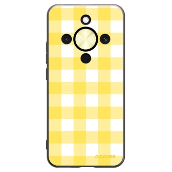Picasee Honor Magic8 Lite 5G Hülle - Schwarzes Silikon - Gride lemon