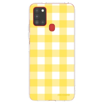 Picasee Samsung Galaxy A21s Hülle - Transparentes Silikon - Gride lemon