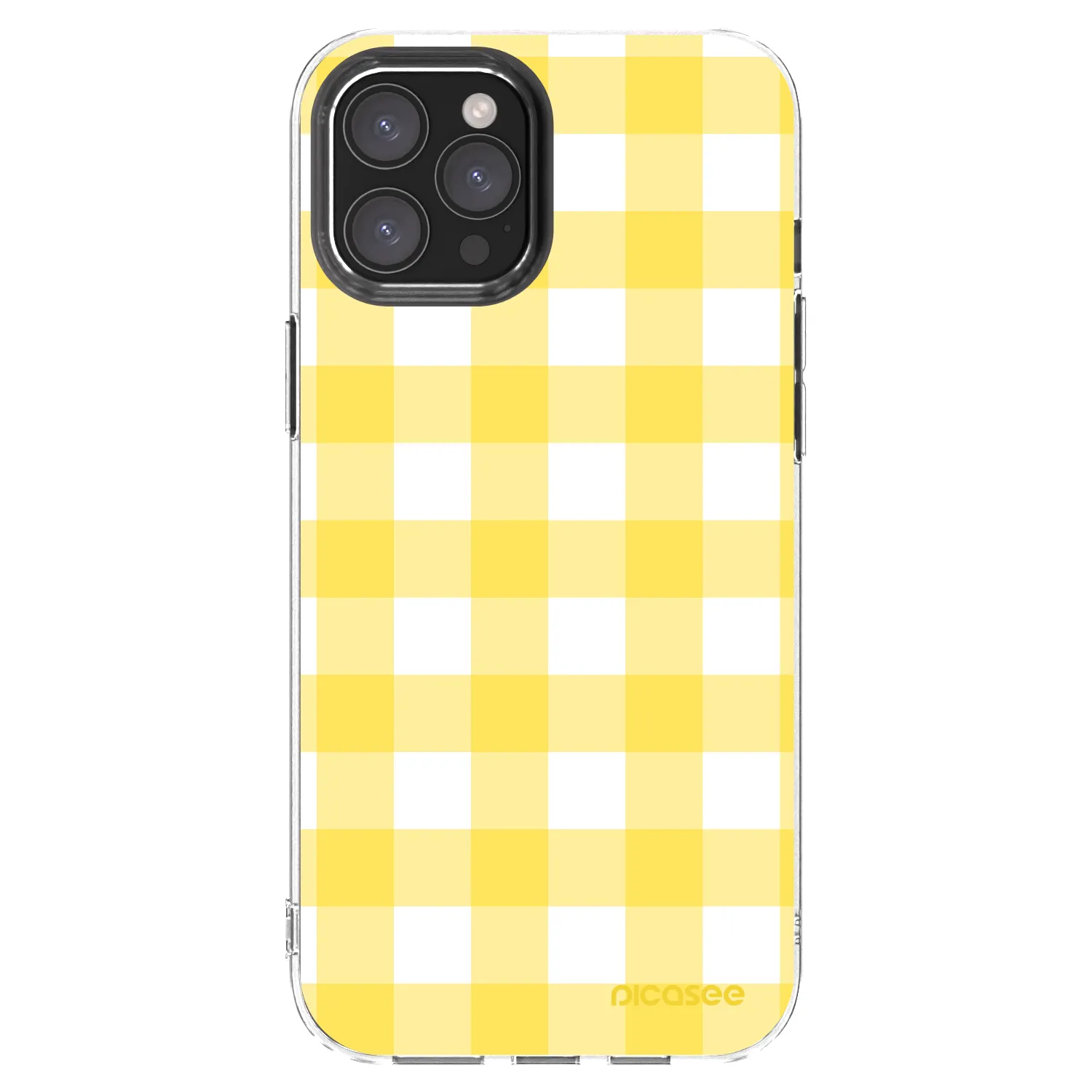 Picasee Apple iPhone 12 Pro Max Hülle - Transparentes Silikon - Gride lemon
