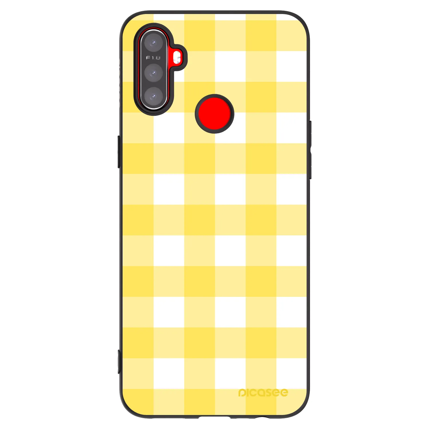 Picasee Realme C3 Hülle - Schwarzes Silikon - Gride lemon