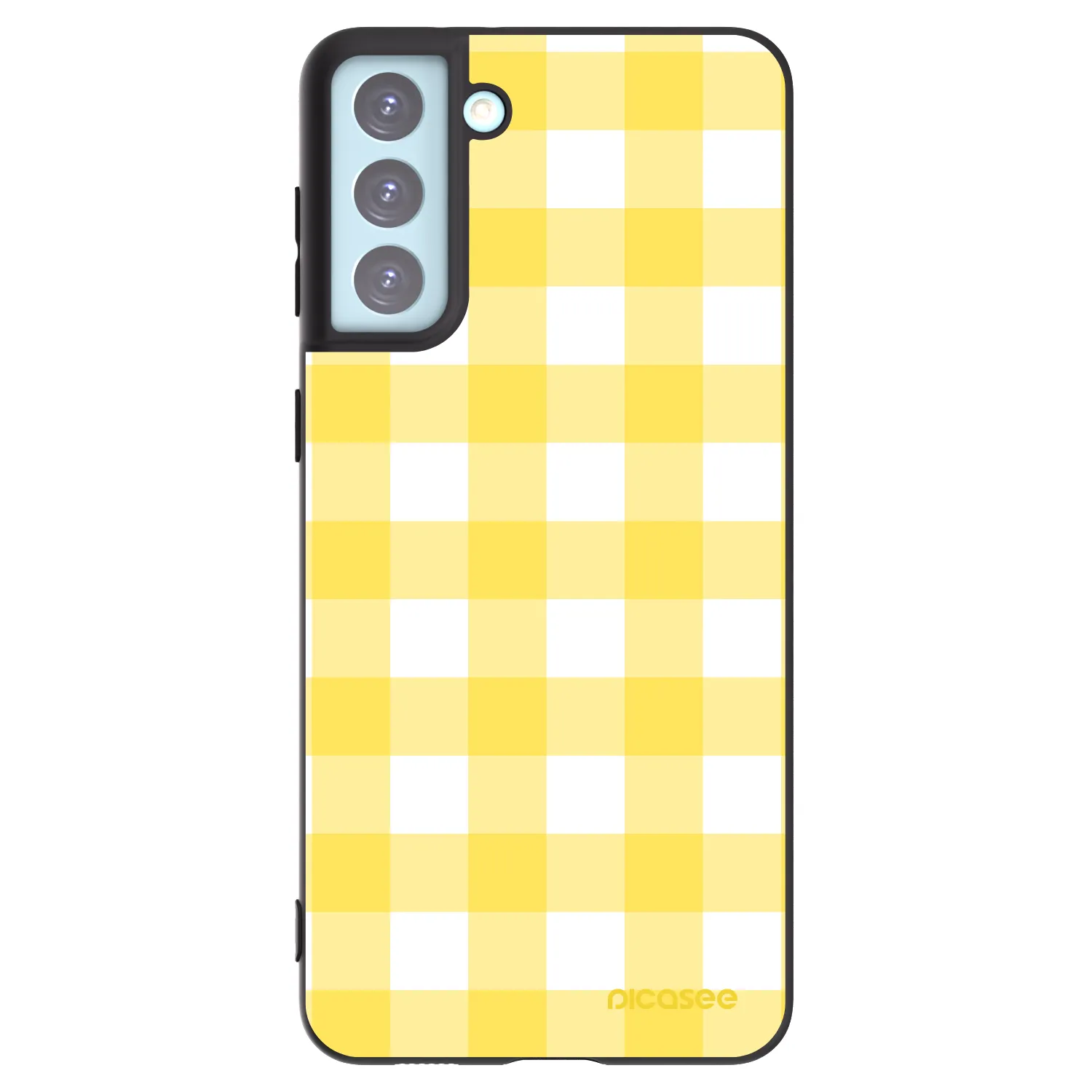 Picasee Samsung Galaxy S21+ 5G G996F Hülle - Schwarzes Silikon - Gride lemon