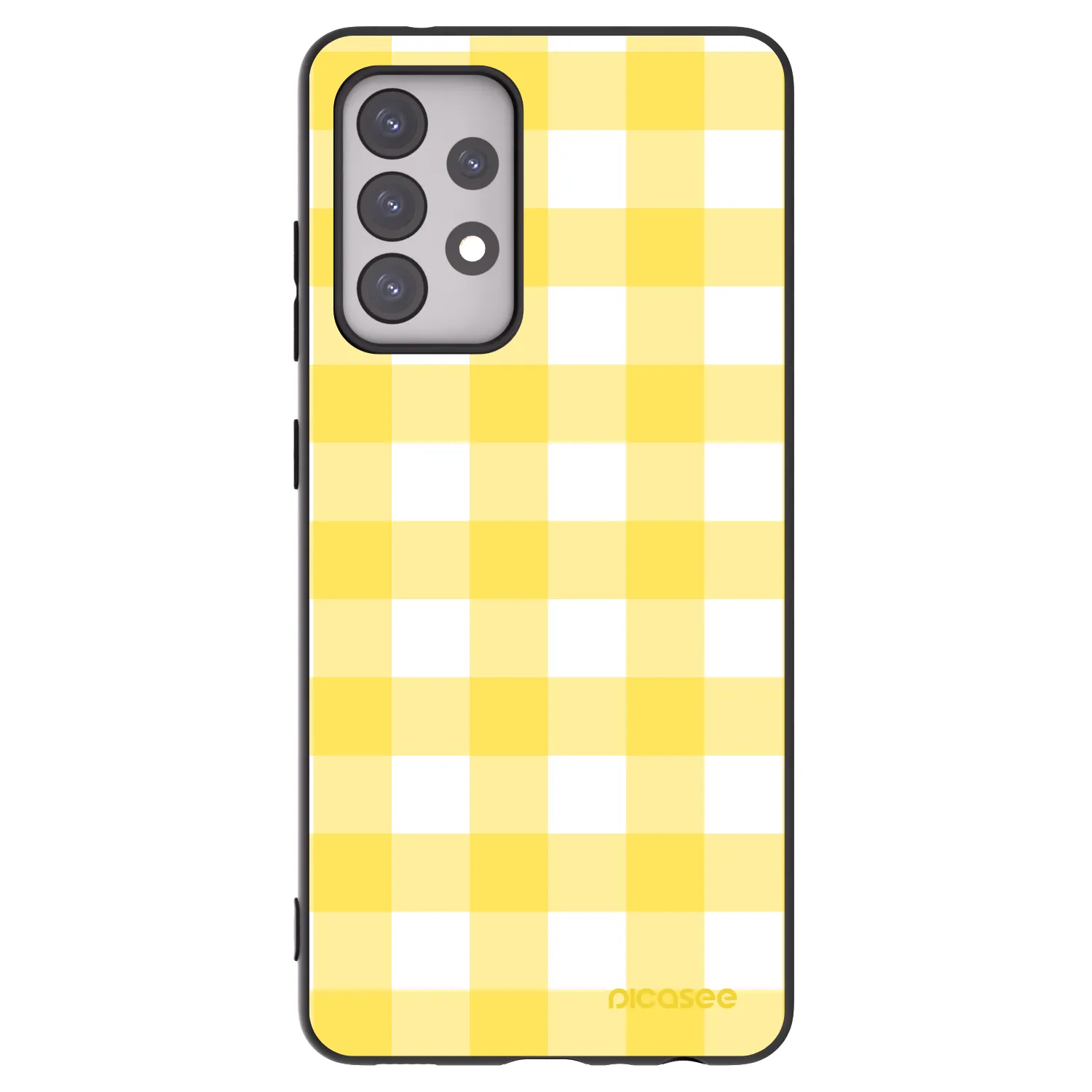 Picasee Samsung Galaxy A52s 5G A528B Hülle - Schwarzes Silikon - Gride lemon