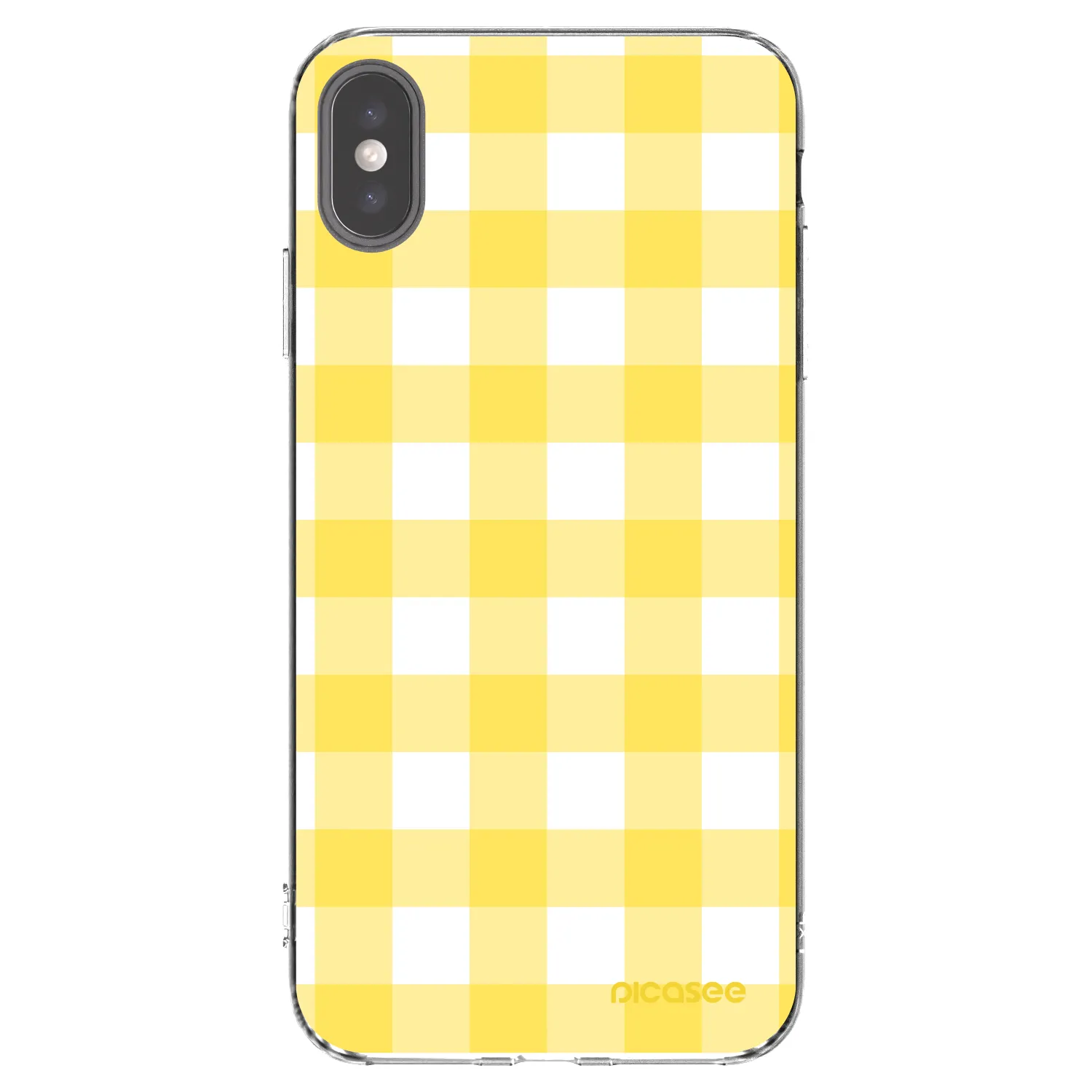 Picasee Apple iPhone XS Max Hülle - Transparentes Silikon - Gride lemon