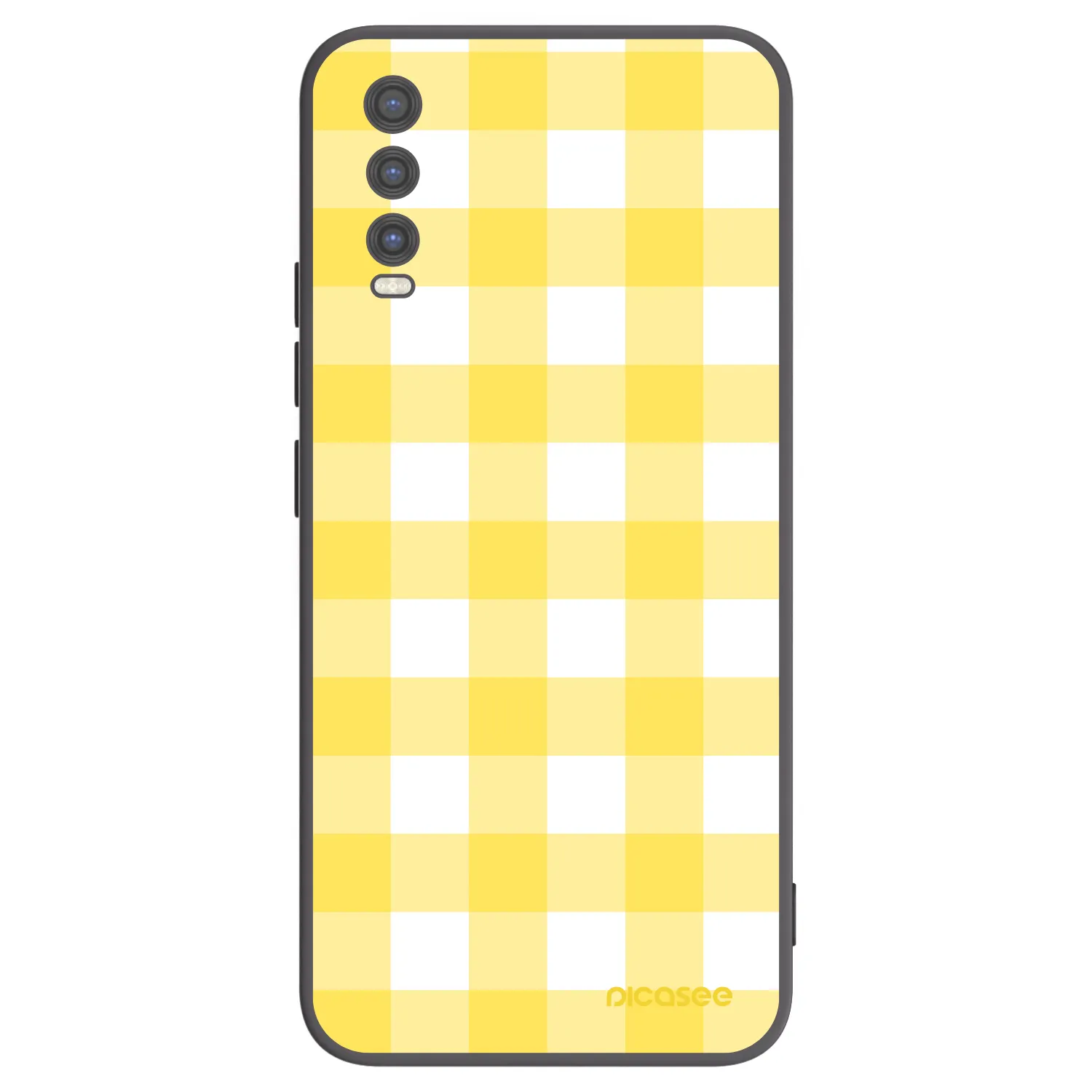 Picasee Vivo Y20s Hülle - Schwarzes Silikon - Gride lemon