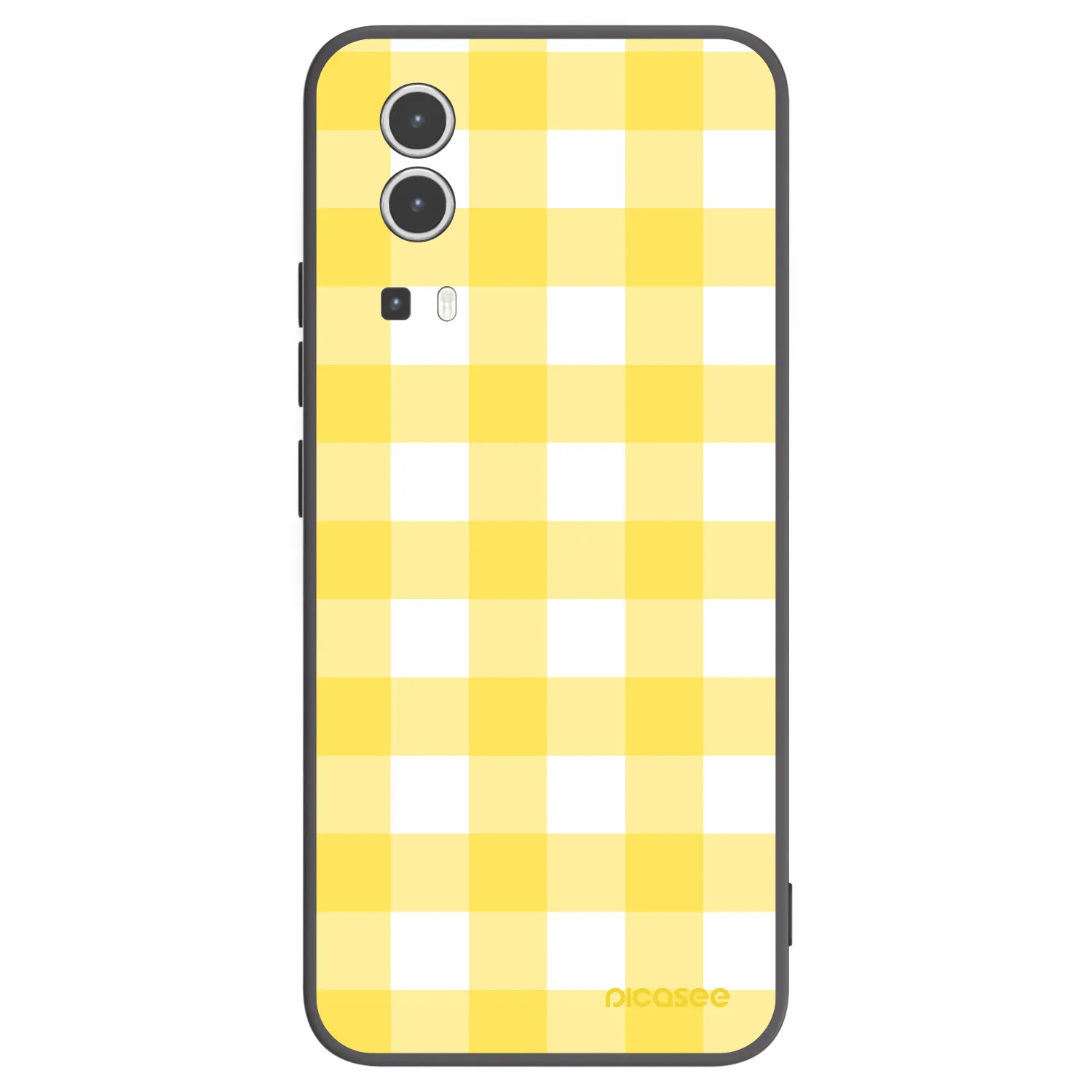 Picasee Vivo Y72 5G Hülle - Schwarzes Silikon - Gride lemon