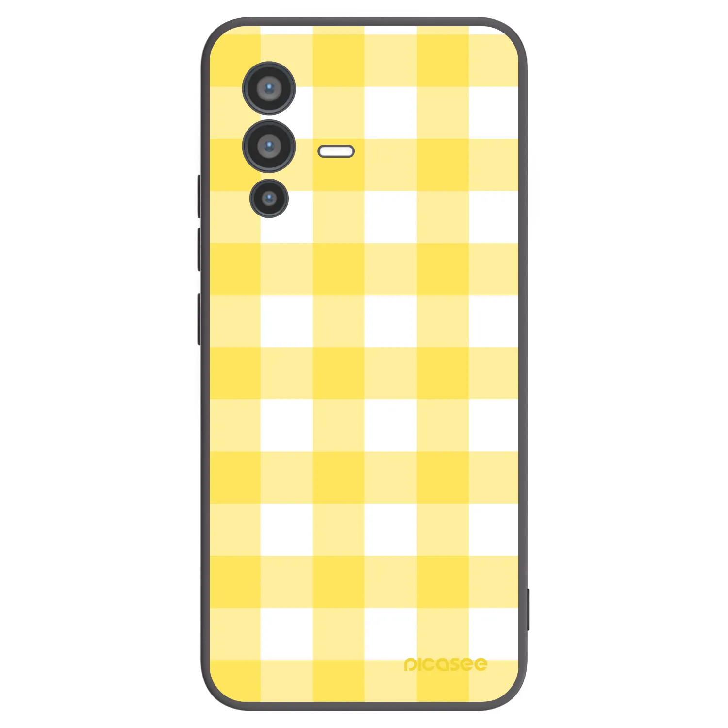 Picasee Vivo V23 5G Hülle - Schwarzes Silikon - Gride lemon