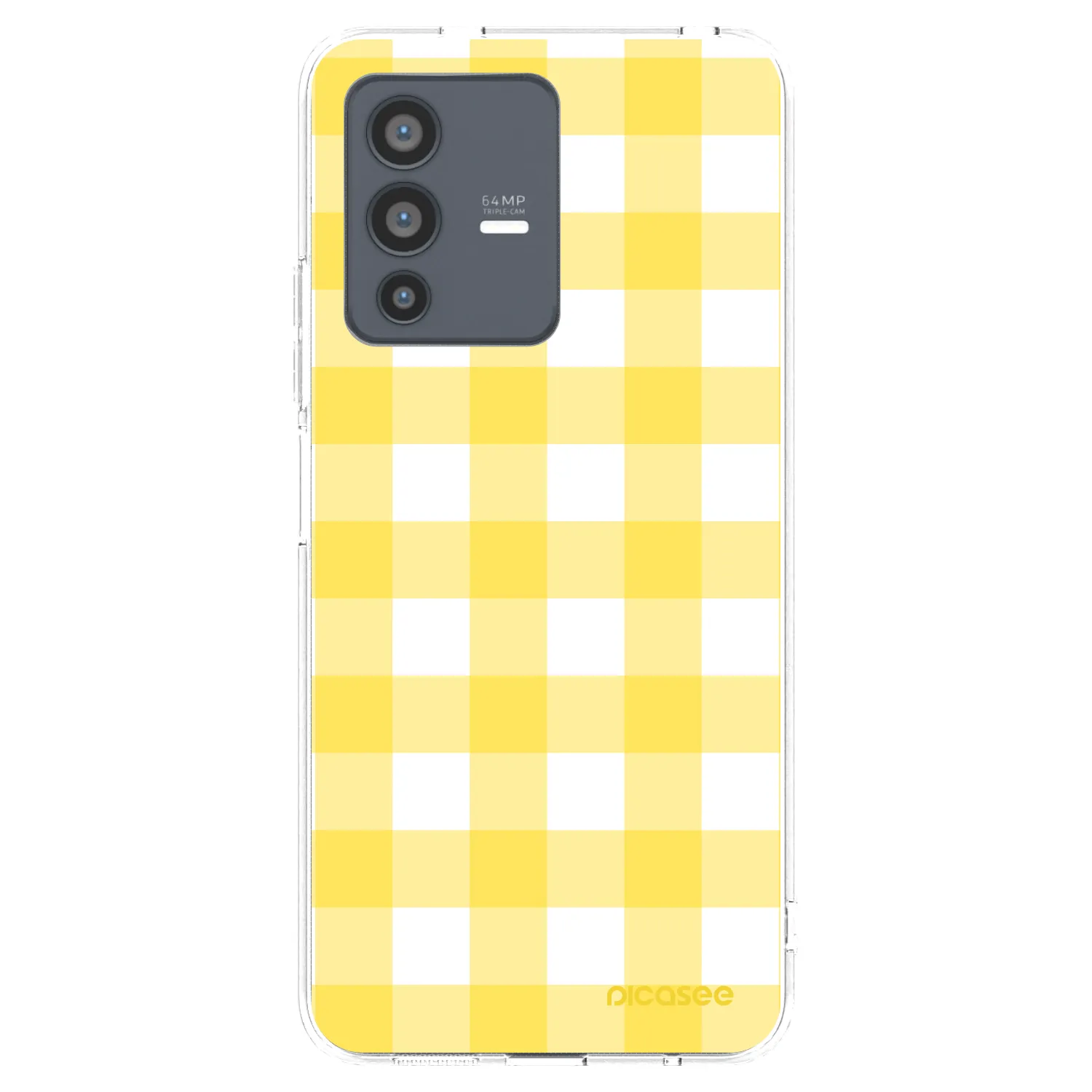 Picasee Vivo V23 5G Hülle - Transparentes Silikon - Gride lemon