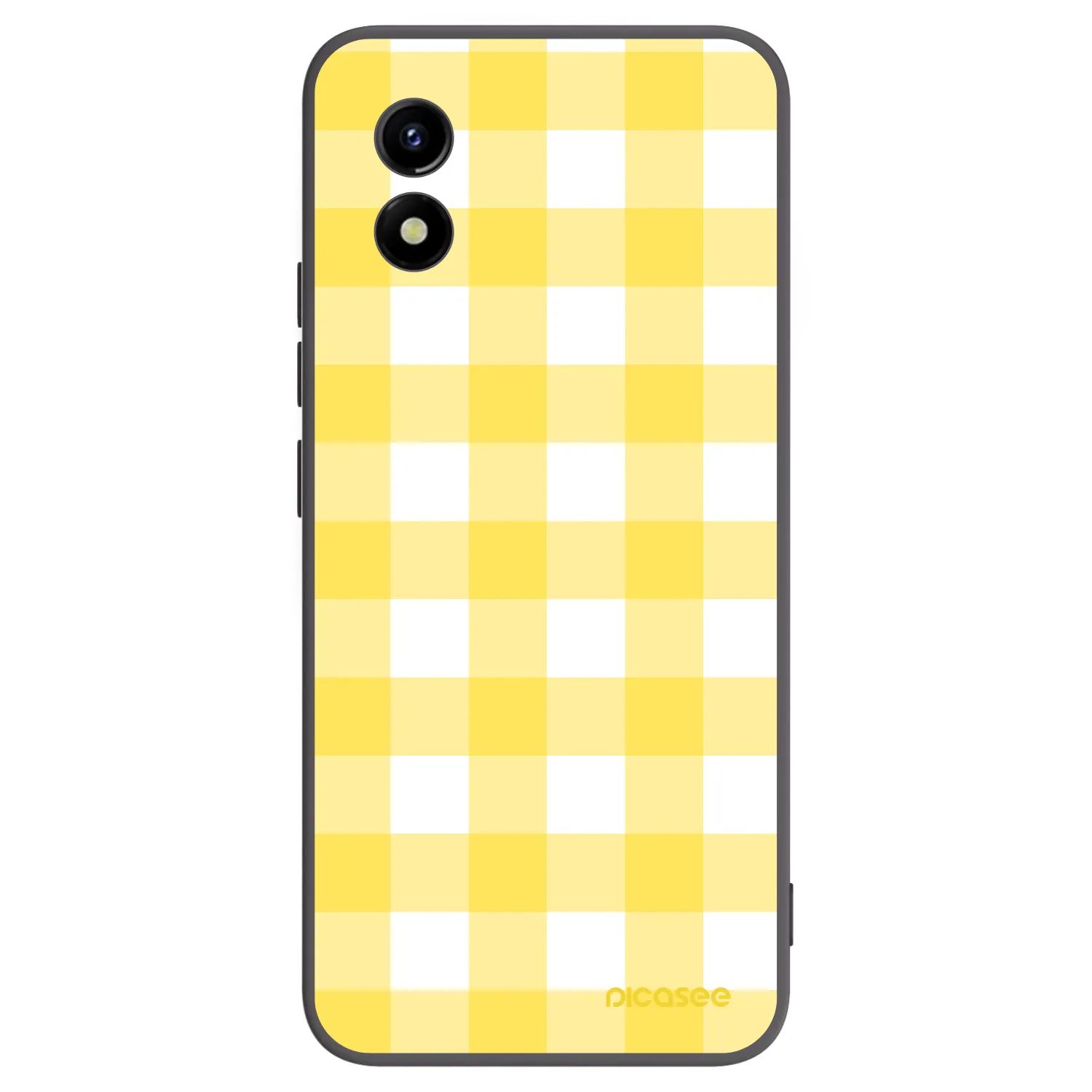 Picasee Vivo Y01 Hülle - Schwarzes Silikon - Gride lemon