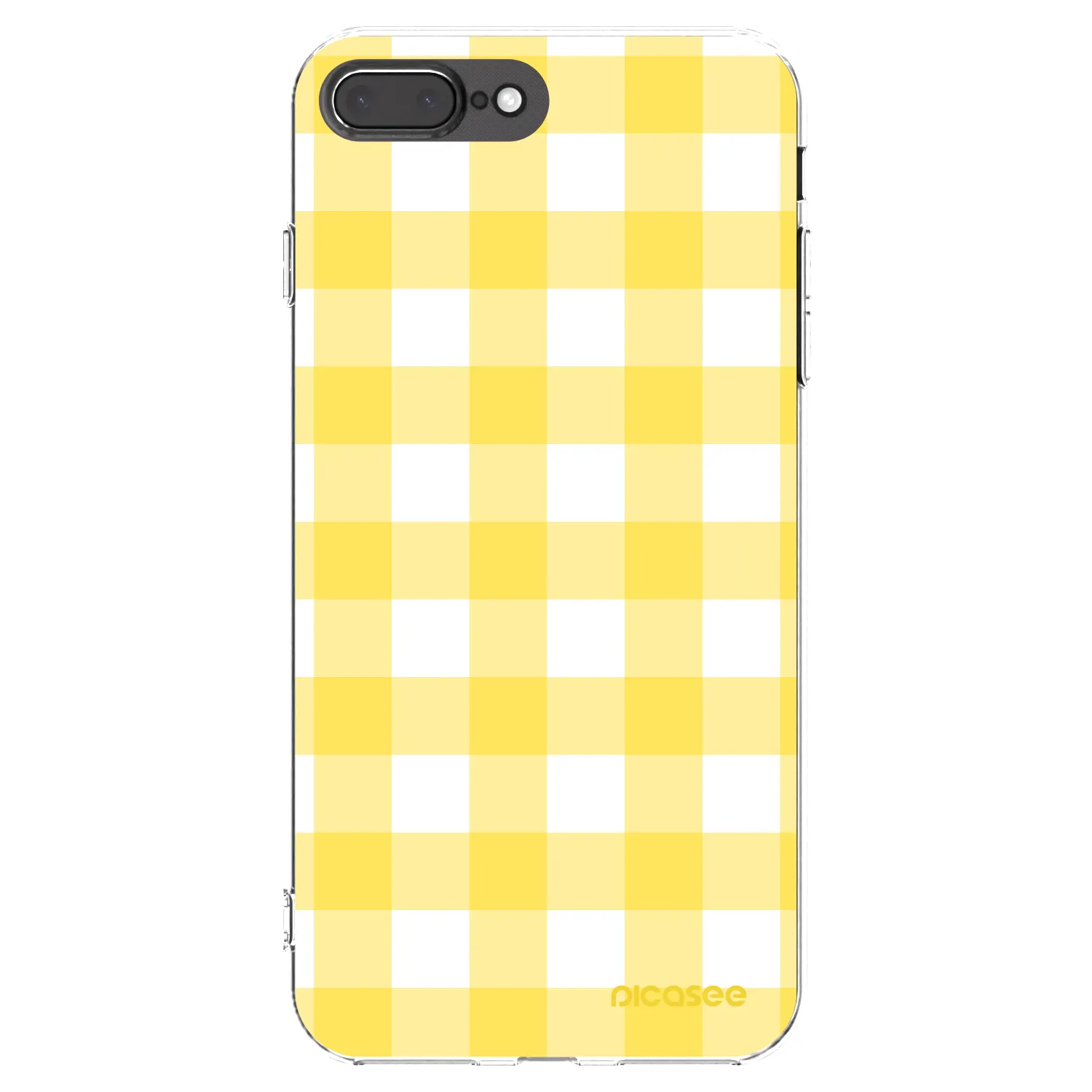 Picasee Apple iPhone 8 Plus Hülle - Transparentes Silikon - Gride lemon