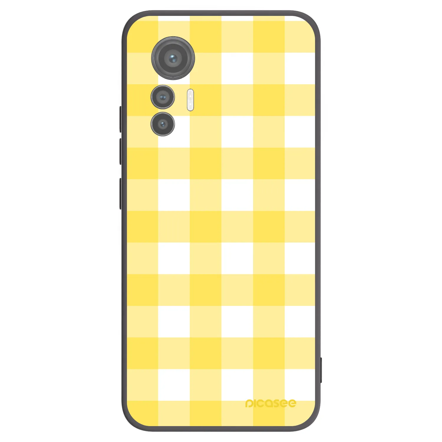 Picasee Xiaomi 12 Lite Hülle - Schwarzes Silikon - Gride lemon