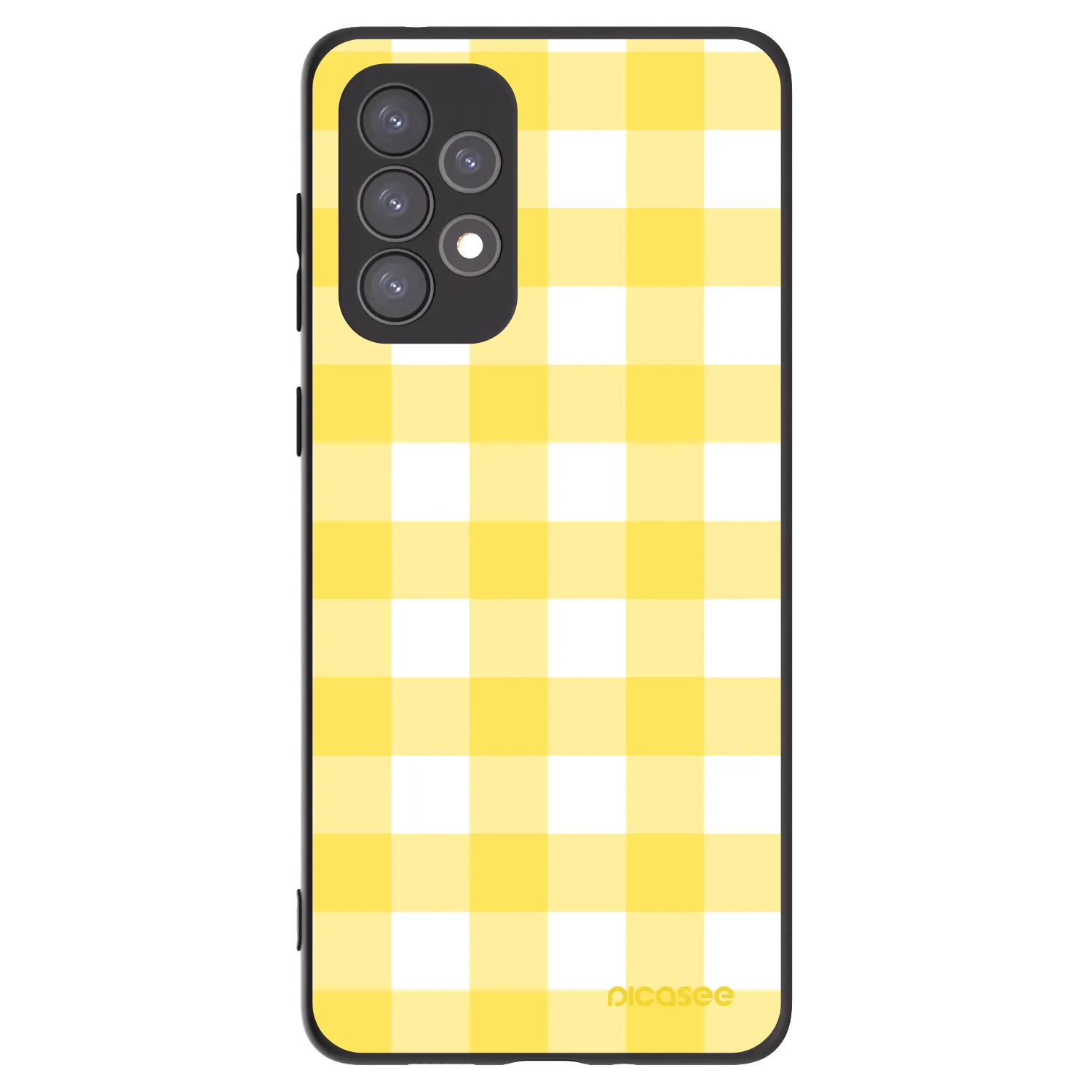 Picasee Samsung Galaxy A73 5G Hülle - Schwarzes Silikon - Gride lemon
