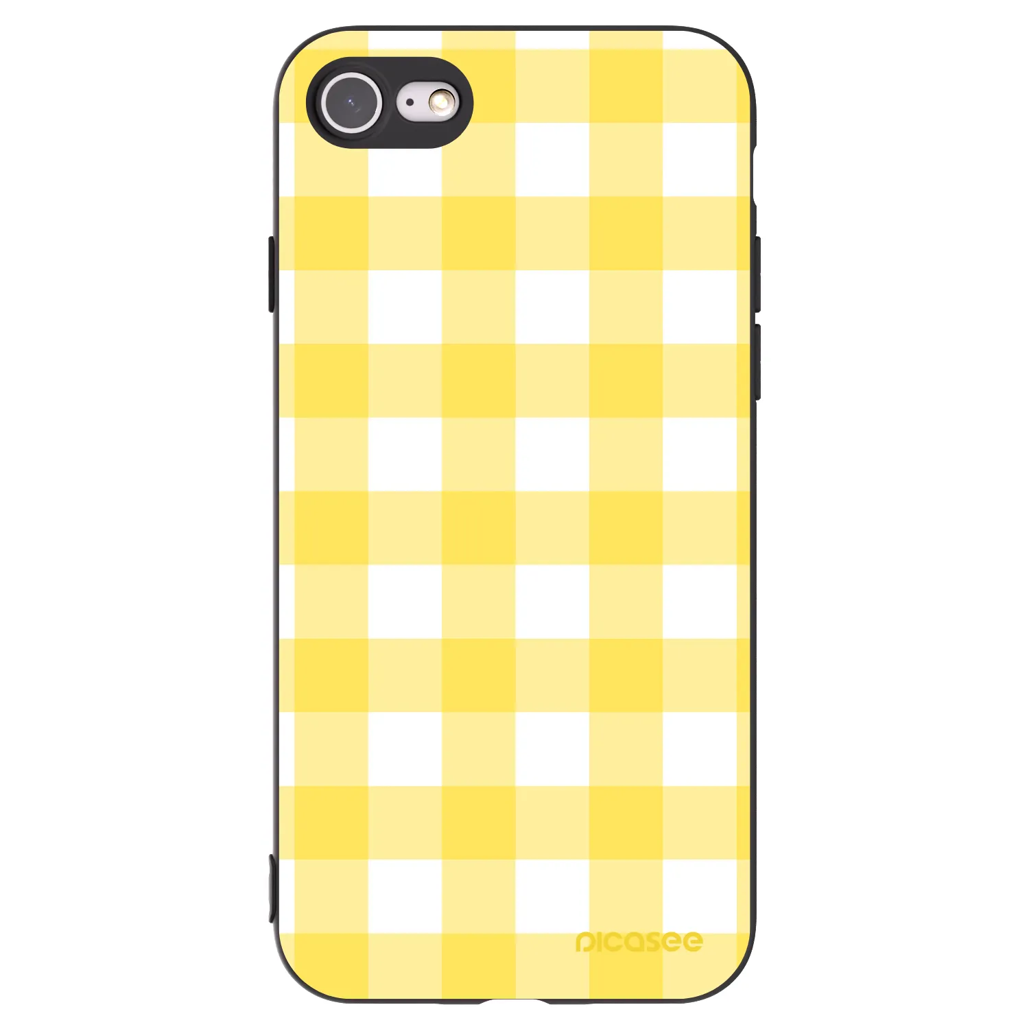 Picasee Apple iPhone 7 Hülle - Schwarzes Silikon - Gride lemon