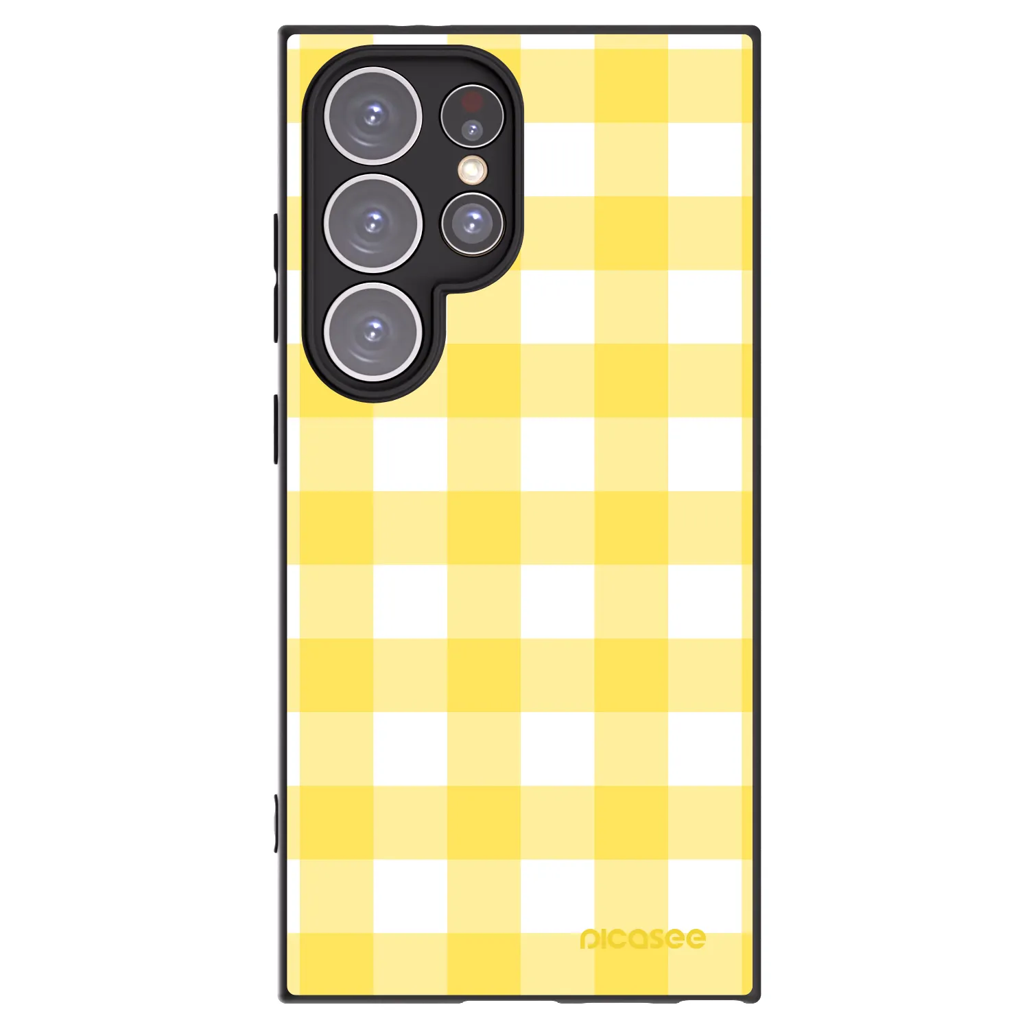 Picasee Samsung Galaxy S24 Ultra S928B 5G Hülle - Schwarzes Silikon - Gride lemon