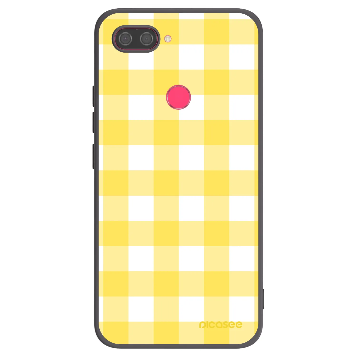 Picasee Xiaomi Mi 8 Lite Hülle - Schwarzes Silikon - Gride lemon