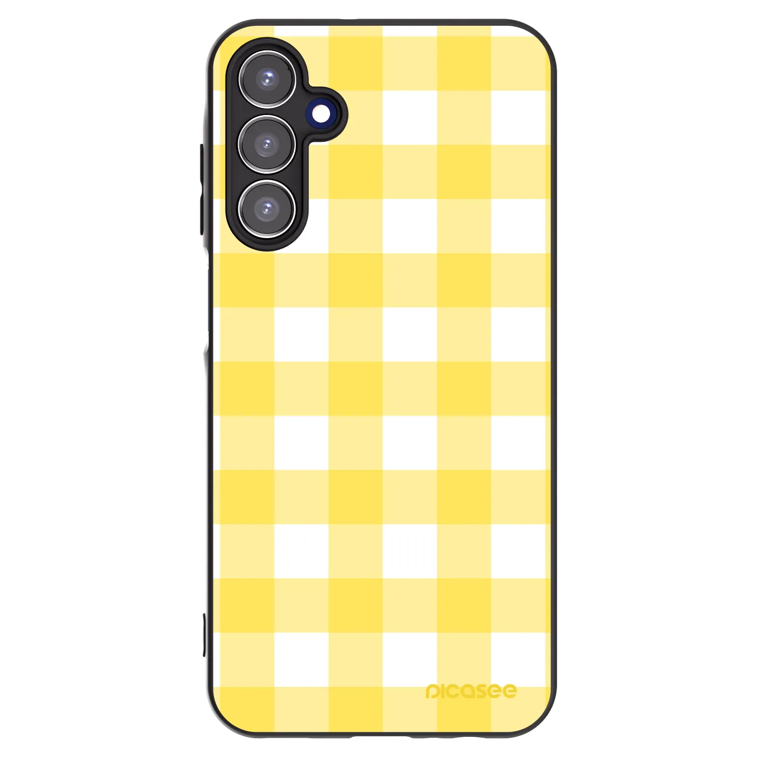 Picasee Samsung Galaxy A15 A155F 4G Hülle - Schwarzes Silikon - Gride lemon