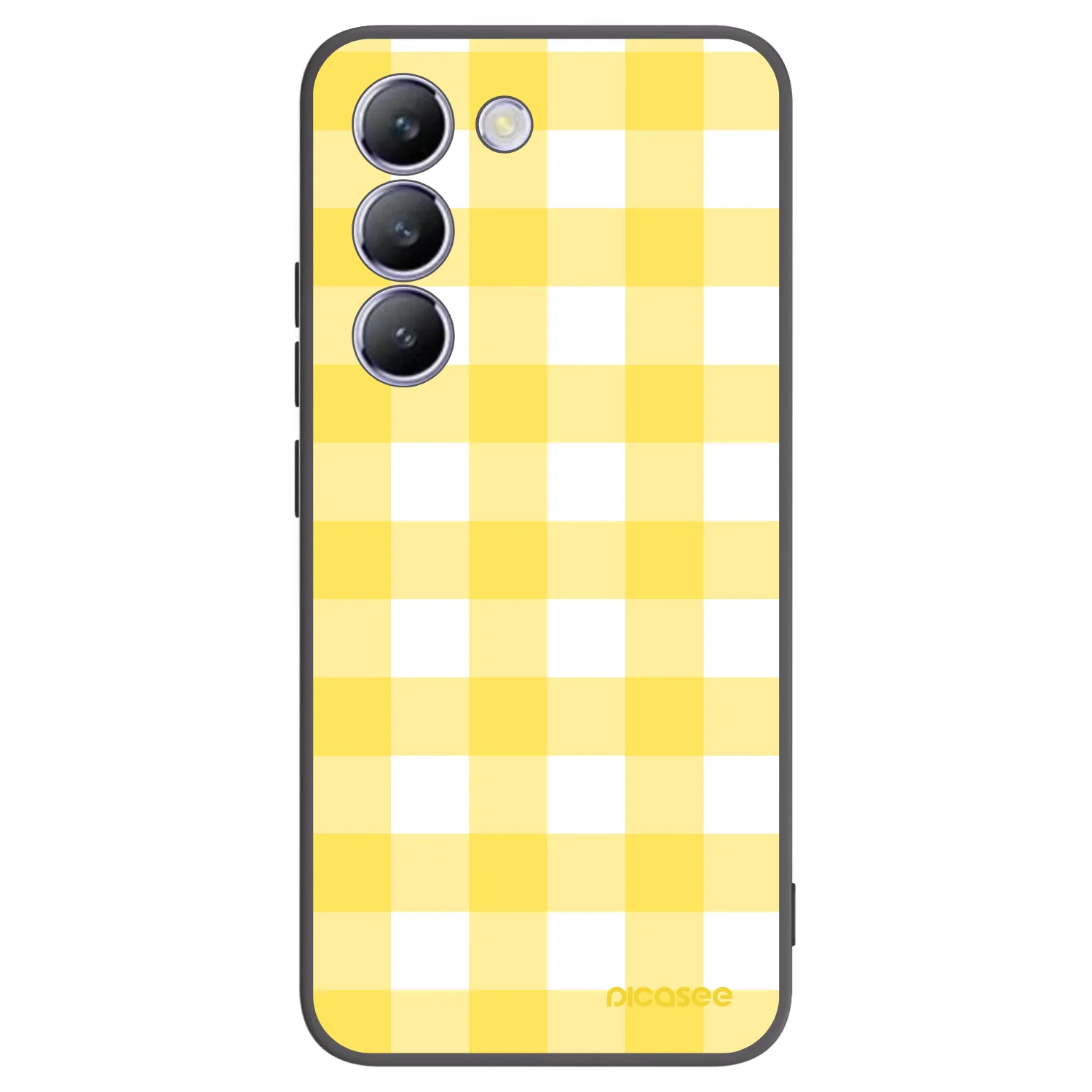 Picasee Vivo V40 SE 5G Hülle - Schwarzes Silikon - Gride lemon