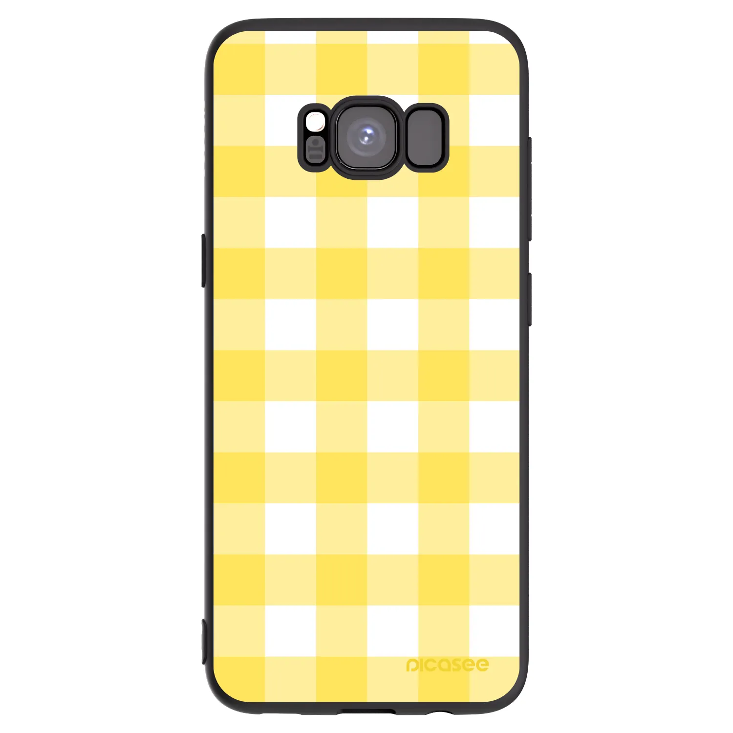 Picasee Samsung Galaxy S8 G950F Hülle - Schwarzes Silikon - Gride lemon