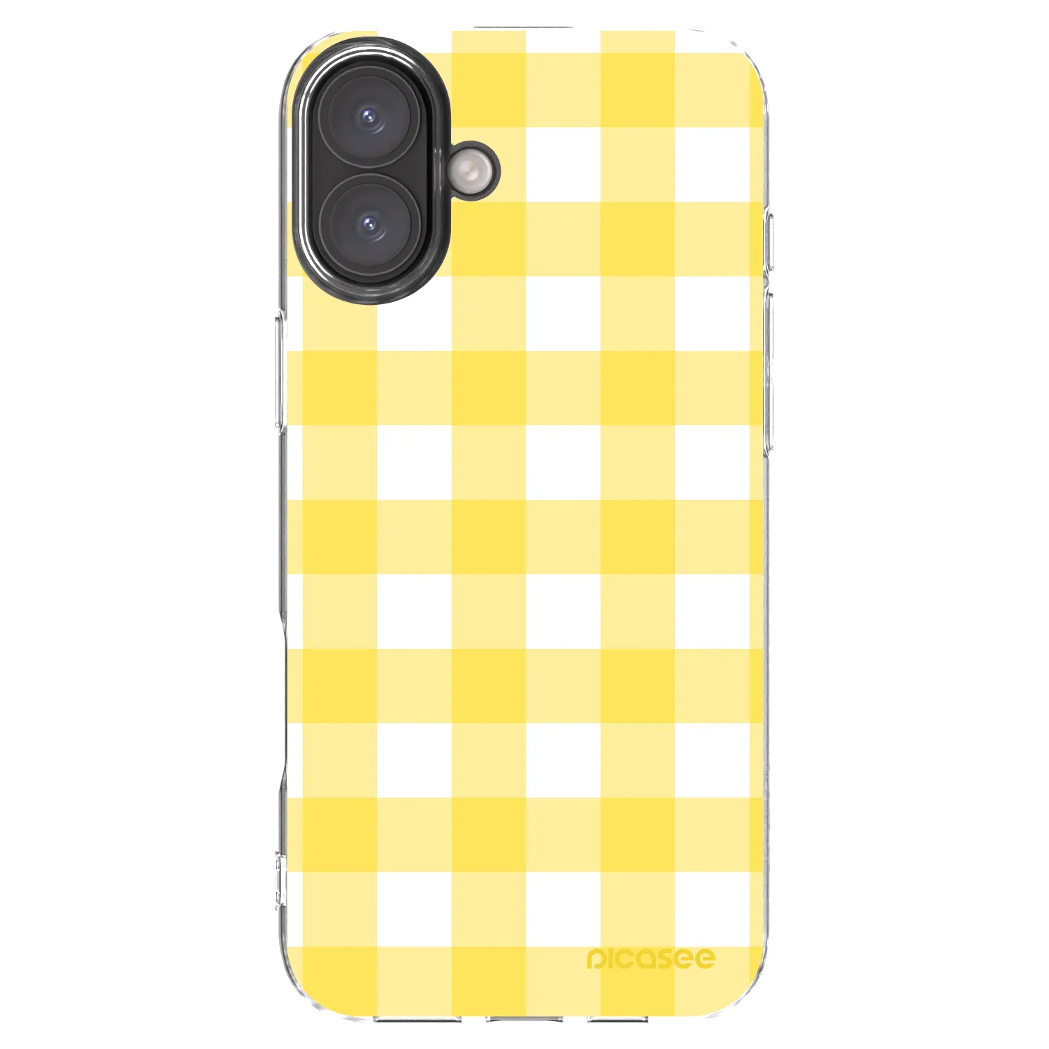Picasee Apple iPhone 16 Plus Hülle - Transparentes Silikon - Gride lemon