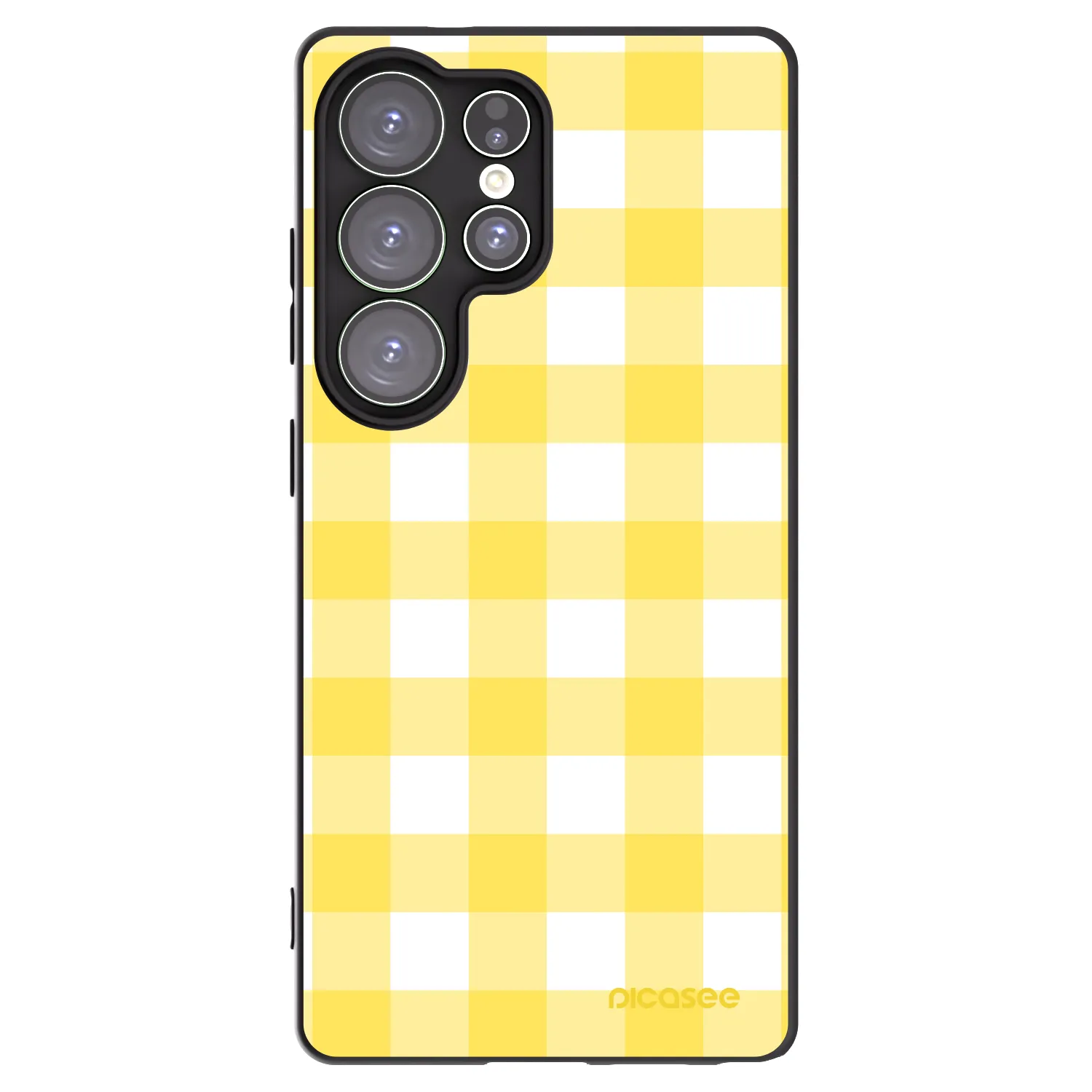 Picasee Samsung Galaxy S25 Ultra 5G Hülle - Schwarzes Silikon - Gride lemon