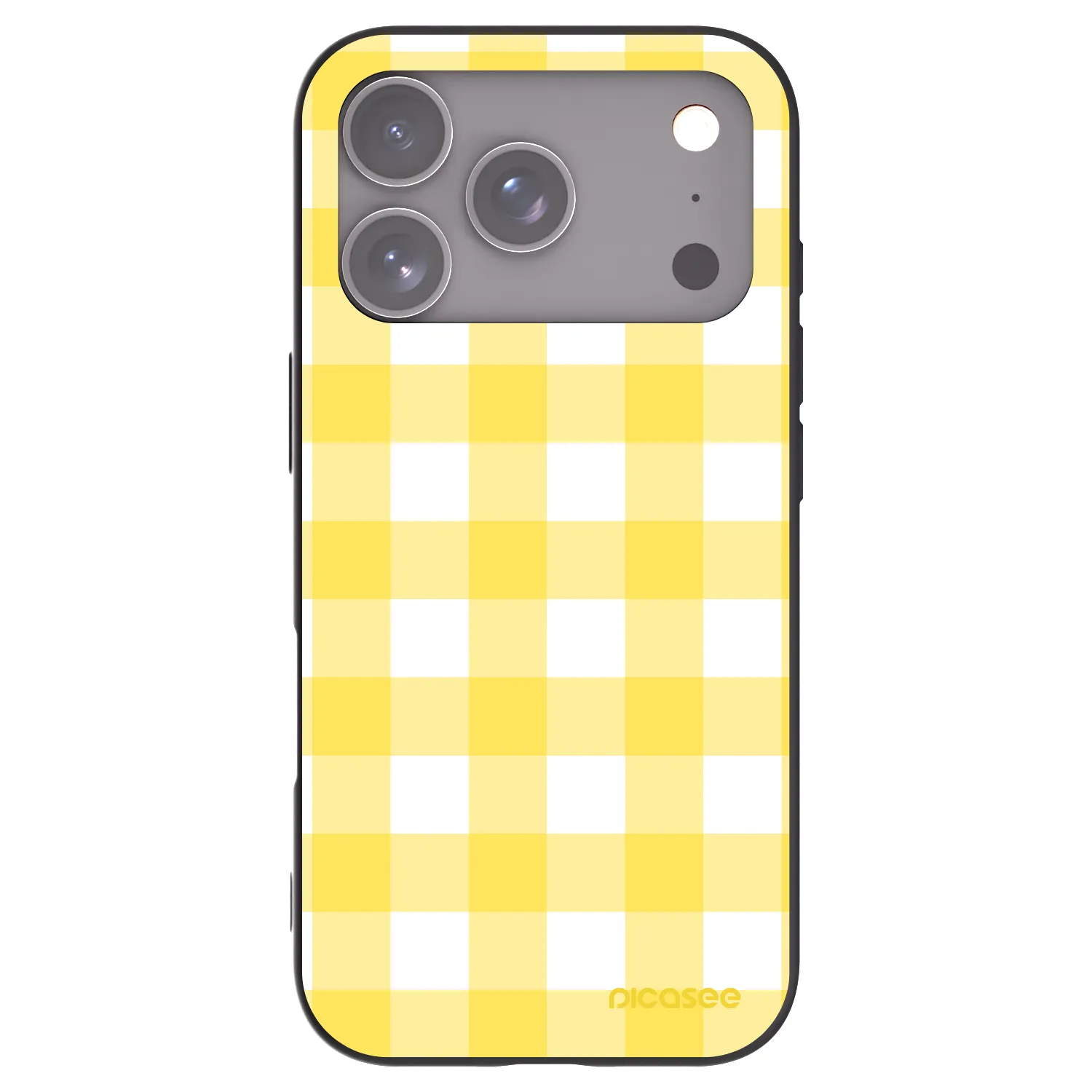 Picasee Apple iPhone 17 Pro Hülle - Schwarzes Silikon - Gride lemon